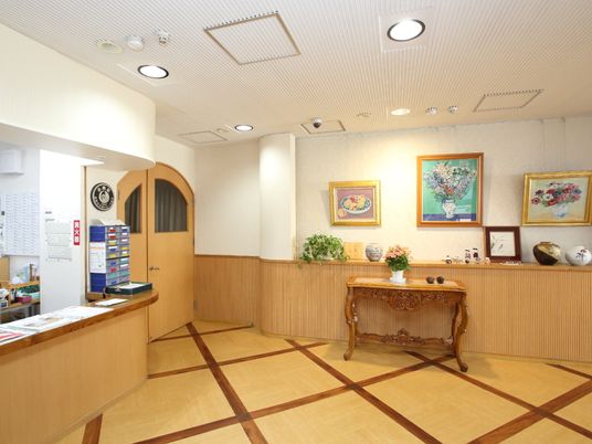 入り口付近の受付