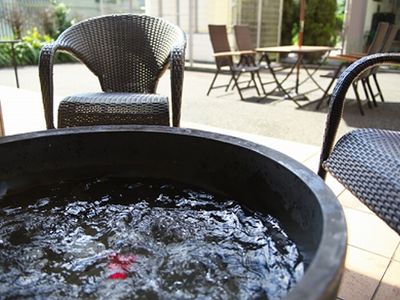 ゆったりした屋外空間