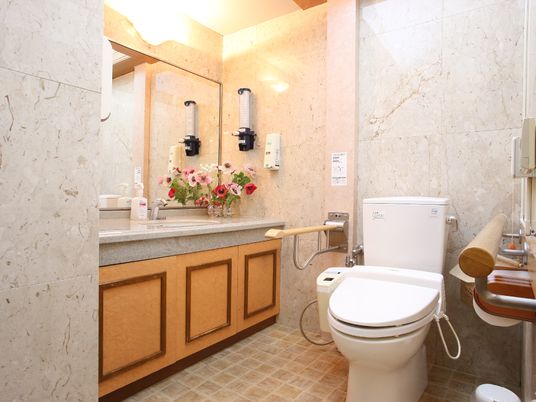 清潔なトイレと洗面台