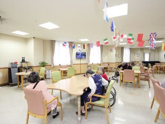 国旗飾り付けの共有スペース