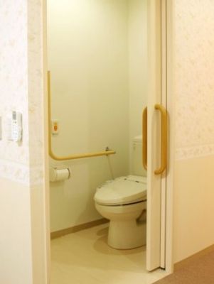 手すり付き清潔なトイレ