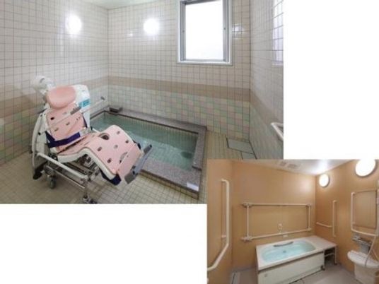 バリアフリー設計の浴室