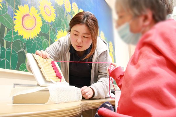 活動する様子の一角
