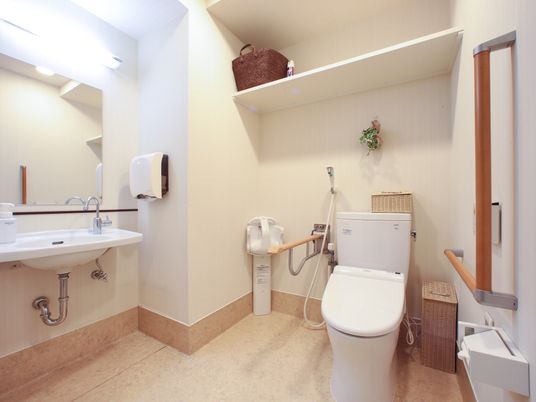 バリアフリーの洗面トイレ