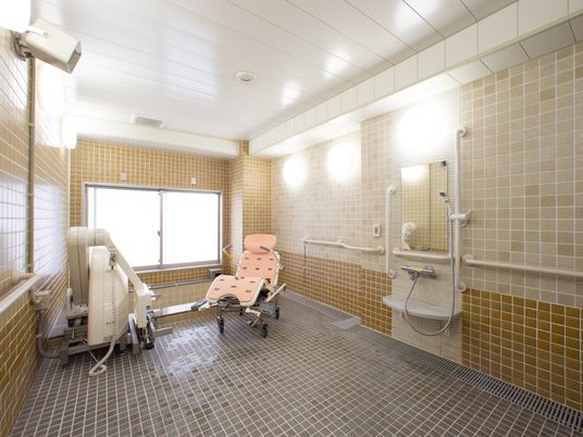 バリアフリーの浴室