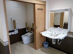 清潔感のある洗面台とトイレ