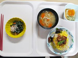色とりどりの食事のトレイ