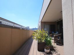 晴れた日の快適なテラス