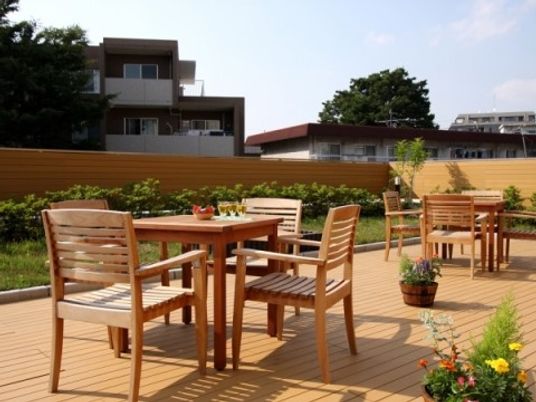 快適なテラスの風景