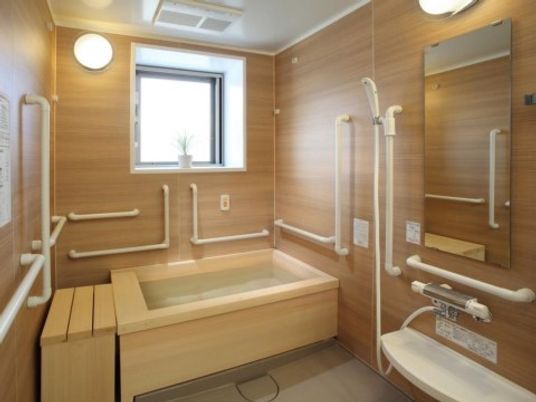 バリアフリーの洗面・浴室