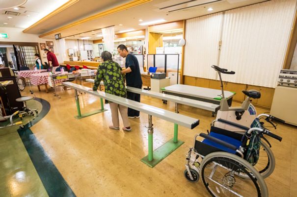 訓練中の様子の施設内