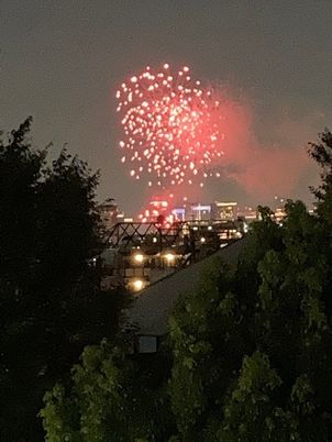 夜景と花火を望む場所