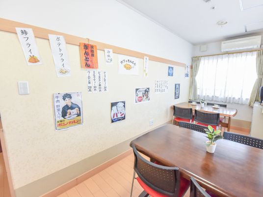 暖かな雰囲気の休憩室