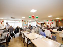 クリスマス飾りの共有スペース