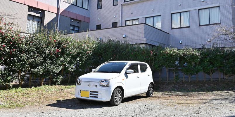 明るい中庭の様子