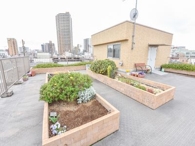 屋上庭園の景観