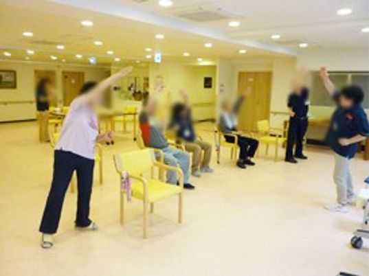 体操する広い部屋