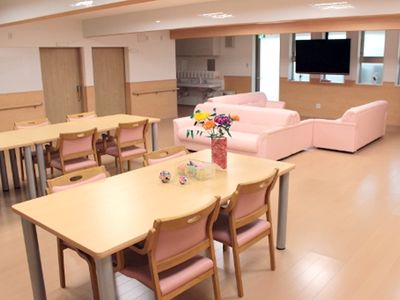 ラウンジの一角の配置