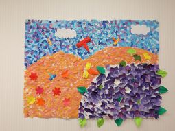 色紙のアート作品