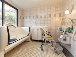 清潔なバリアフリー浴室