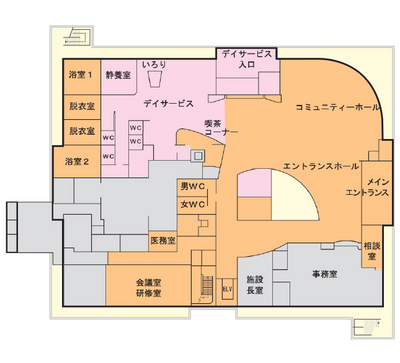 各部屋と設備の配置図