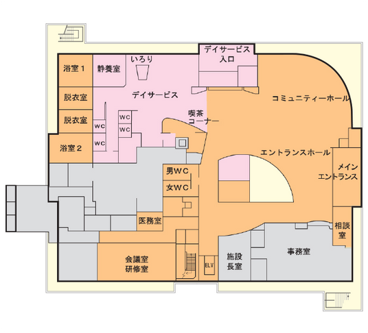 各部屋と設備の配置図