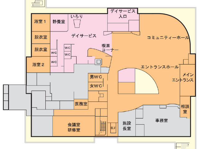各部屋と設備の配置図 内観 配置がわかりやすく示された設計図です。各エリアの詳細なレイアウトを確認できます。