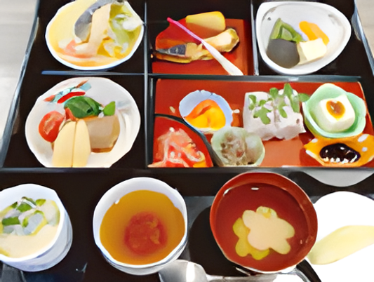 精巧な和風料理の膳