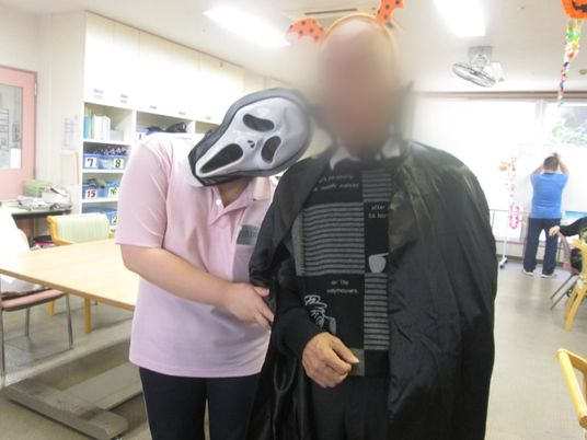ハロウィンの楽しい室内