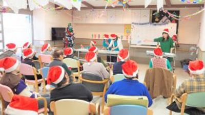 クリスマスイベントの居室
