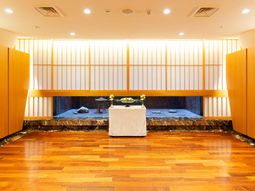 和風のロビーの一角