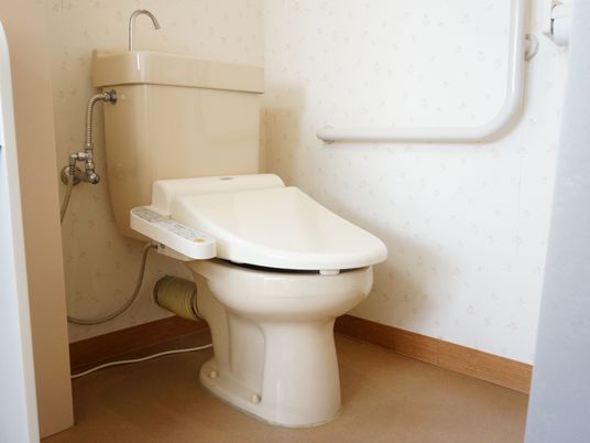 温水洗浄便座付きのトイレ