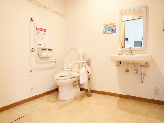 バリアフリー設計のトイレ