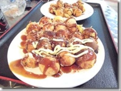 たこ焼きの盛り付け料理