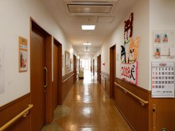 清潔な施設の廊下