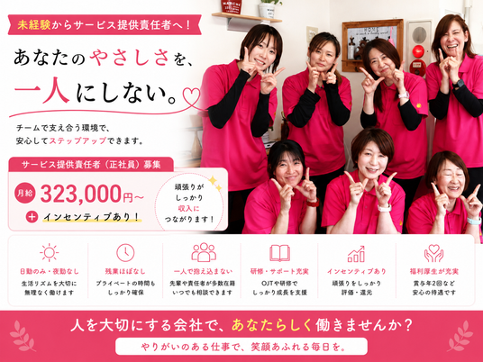 笑顔のスタッフイメージ
