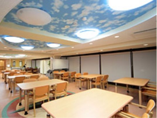 天井アートの食堂