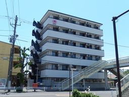 多階層建物と歩道橋