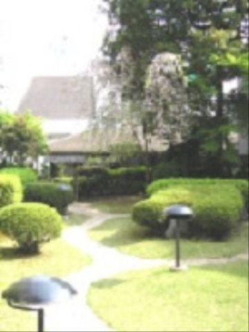緑豊かな施設の中庭 庭園 緑に囲まれた心地よい中庭です。自然の風を感じながら、癒しのひとときを過ごせる空間があります。