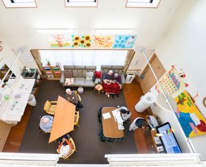 明るい空間の共有スペース