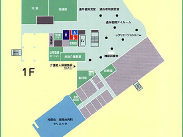 フロア案内図 内観 施設の全体的な配置がわかる案内図です。各エリアへのアクセスが一目で確認できます。