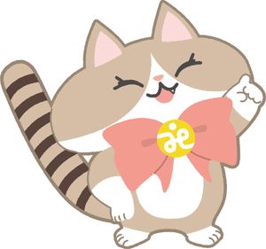 にこやかな猫のキャラクター