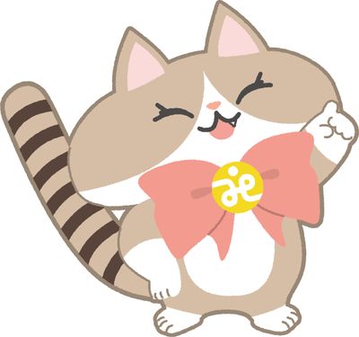にこやかな猫のキャラクター