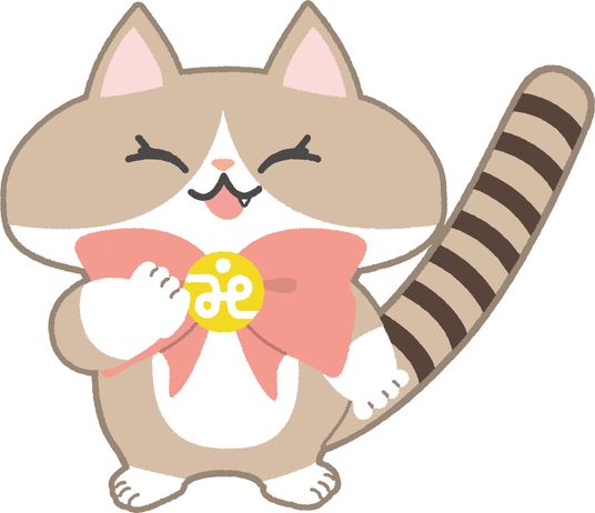 笑顔の猫キャラクター