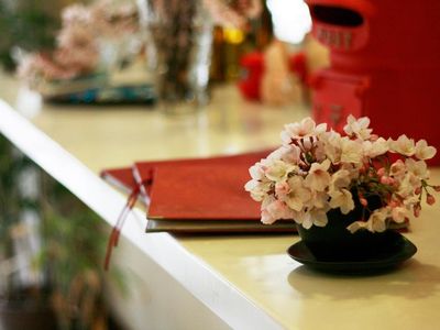 受付のフラワーデコレーション