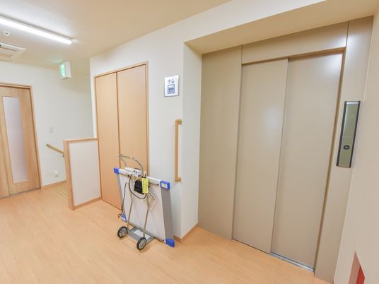 清潔な廊下とエレベーター