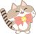 笑顔のネコのイラスト