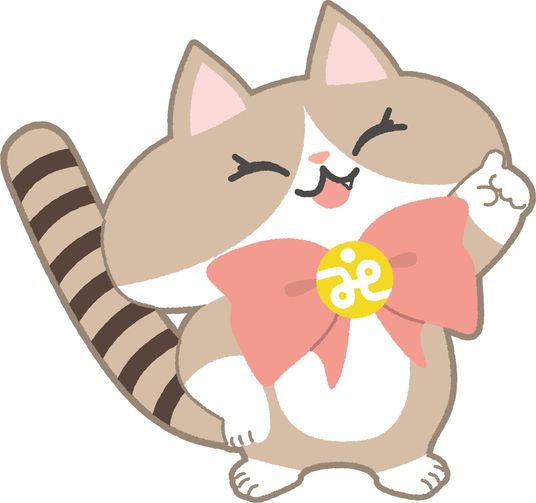 笑顔のネコのイラスト