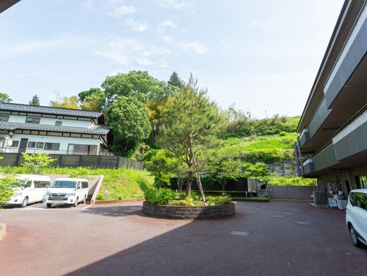 緑が豊かな中庭
