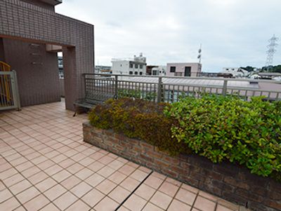 自然を感じるテラス
